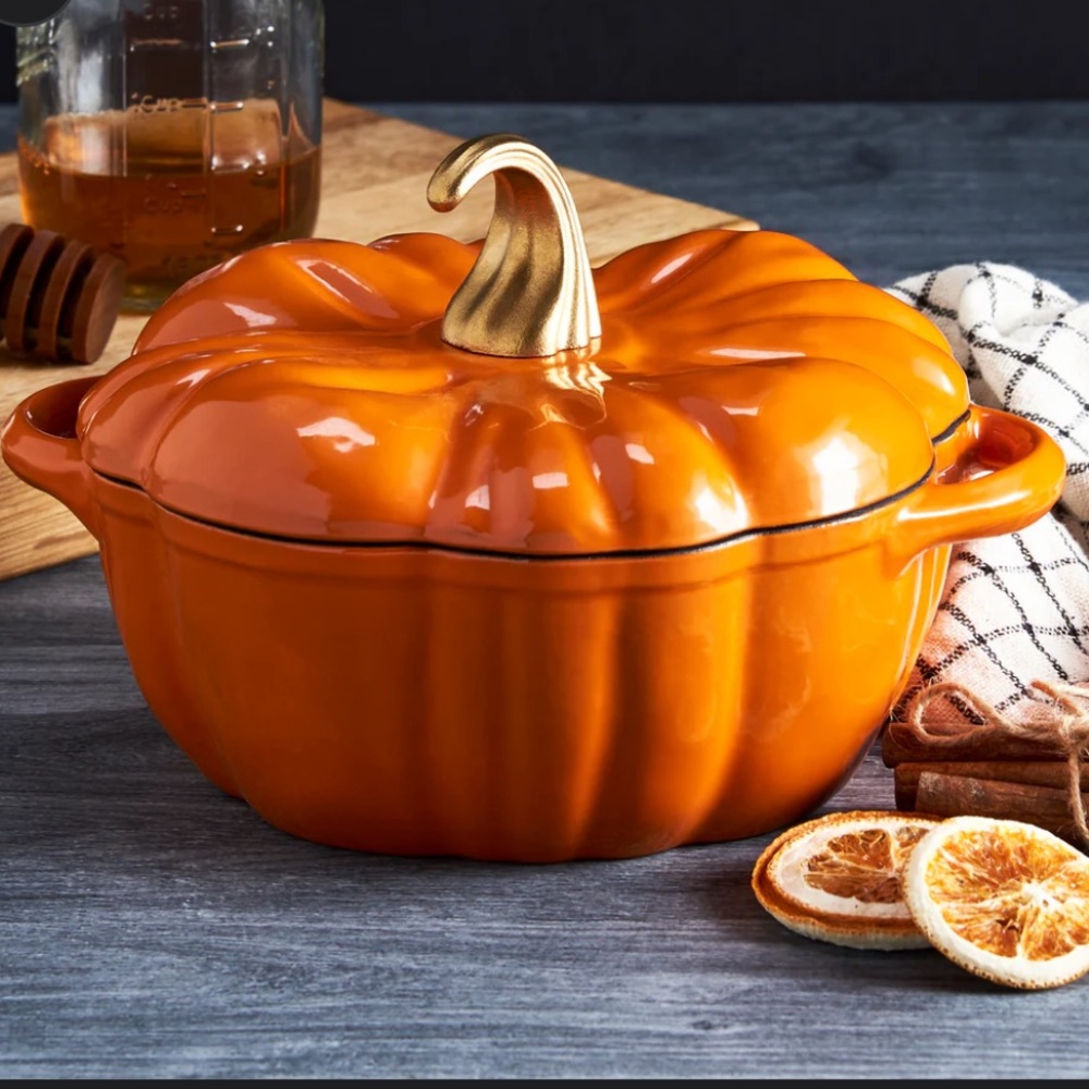 Smith & Clark Ironworks Cast Iron Pumpkin Dutch Oven - 2 Quart